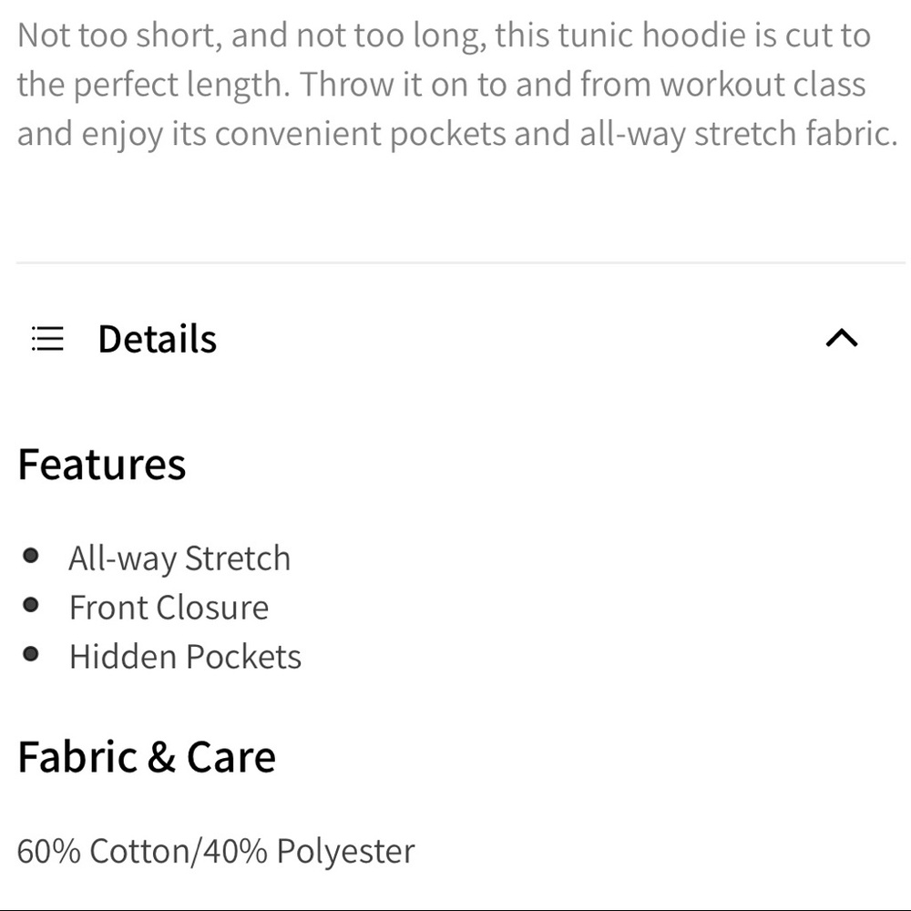 NEW Fabletics Hallie Shortsleeve Tunic Hoodie - Picture 2 of 9